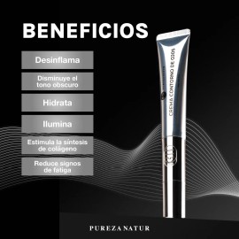 Pureza Natur Crema Contorno De Ojos Con Tecnologa Vibralift Para Ojeras Obscuras Y Bolsas  Con Cafena, cido Hialurnico Y Esferas Hidratantes 20g      