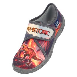 Beck Boys Prehistoric Slippers, gray