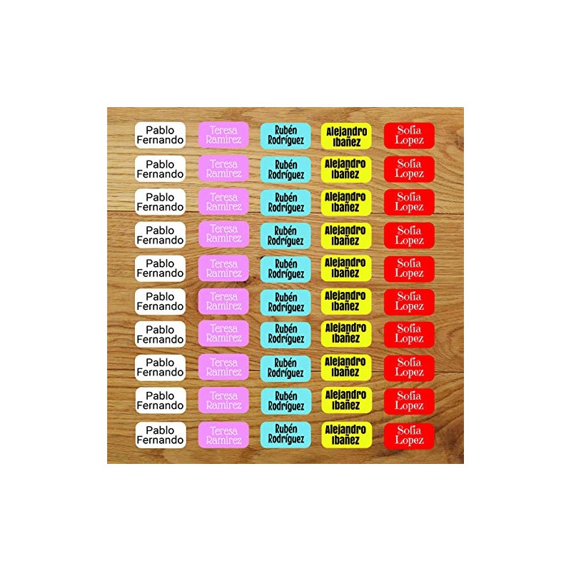 Coloured Stick On Clothing Labels (60)