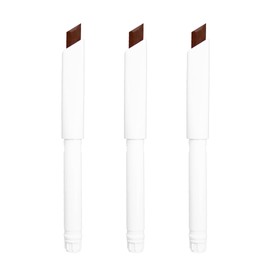MICHIKO.LIFE 74262 Essence Brow Pencil Refill, Set of 3, Natural Brown (Made in Japan), Michiko Fujiwara with Sharpener, Brush, Focusing on Naginata Shape, Eyebrow Care, Serum Ingredients Formulated