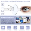 fadbon Oprah Style Progressive Multifocus Reading Glasses for Women,Blue Light