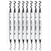 TRANSON 8 Pack Black Bold and Fine Dual-tip Acrylic Paint