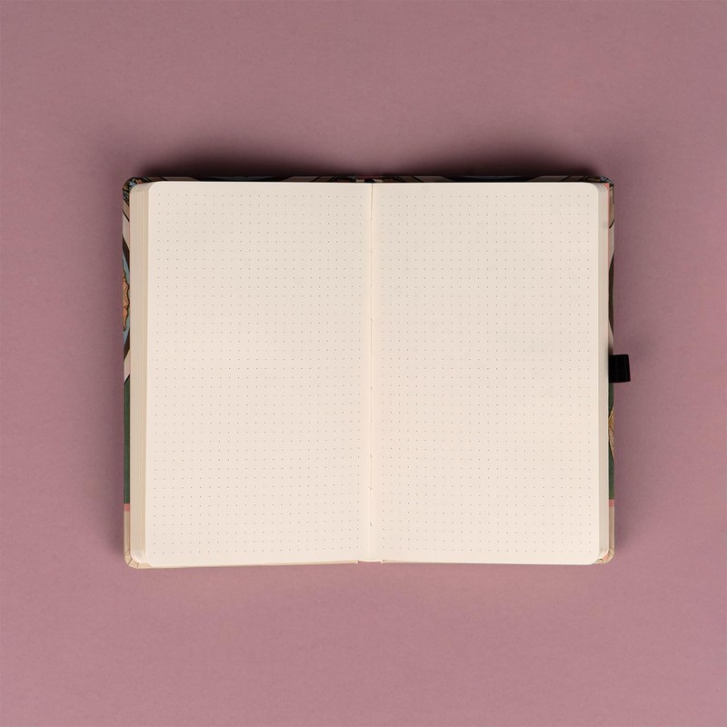 NOTIQUE Polka Dot Notebook with Elastic Band, 13 x 21