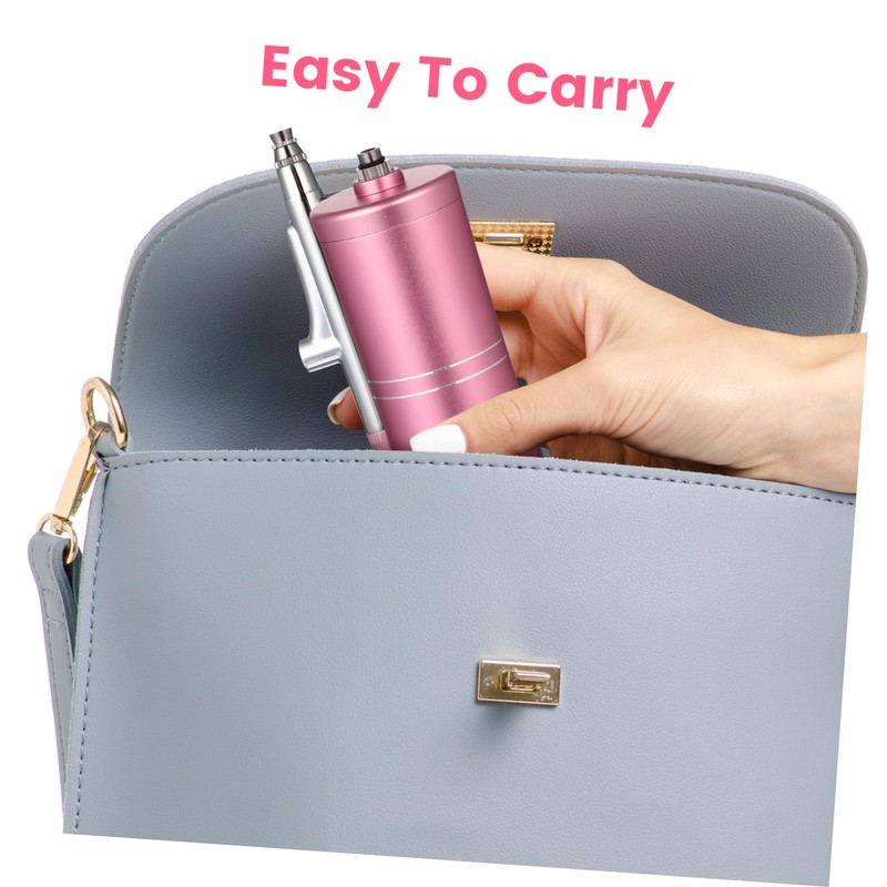 TEHAUX 1set Portable Handheld Airbrush Kit for Makeup and Facial
