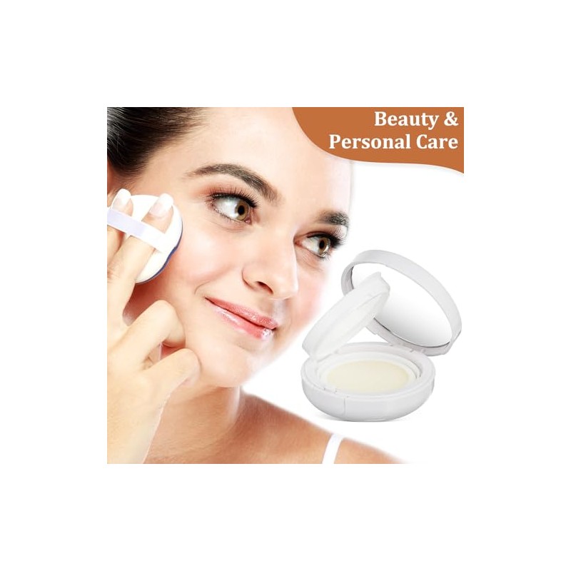 Estuche Compacto Espejo Piezas Plástico Resistente Reutilizable Base Maquillaje Polvo