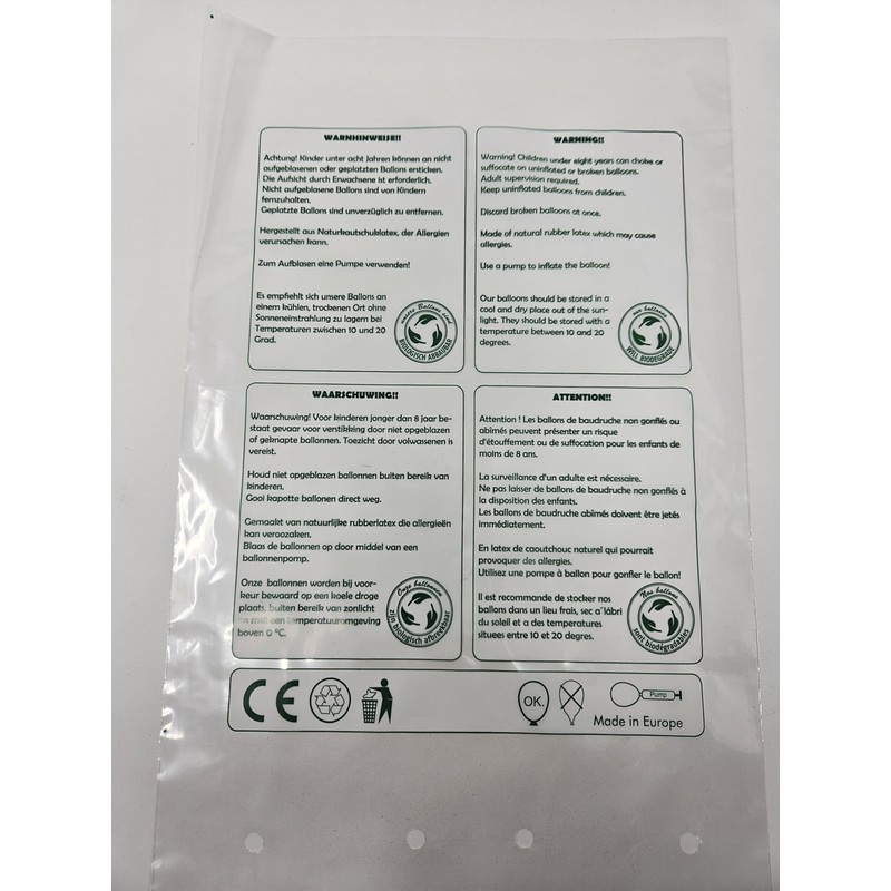 50 Balloons 25 Black & White Quality Balloons 27 cm