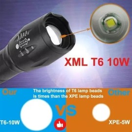 Yuqing Lampara Tactica Led T6 Recargable Linterna Potente Militar