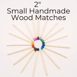 River Birch Lavender Tip Decorative Matches | 300+ Small Premium Wooden Safety Matches | Replacement Refill Matchsticks | Home Decor