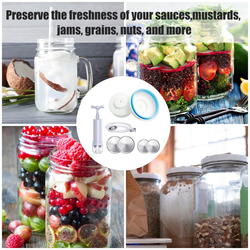Vacuum Sealer Kit Jar Sealer with Accessory Hose for Wide