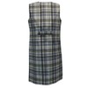 Schuerzenfabrik Button Gown Women's Mixed Fabric Checked Apron Sleeveless Cooking
