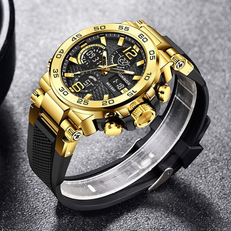 LIGE FOXBOX Men's Fashion Sport Watch with Waterproof Calendar Springtok