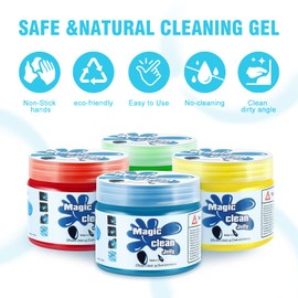 DNA MOTORING 4 Pack Car Cleaning Gels Auto Detailing Tools Cleaning Putty Car Interior Cleaner, Car Jelly Cleaner, Keyboard Cleaner, Car Cleaning Supplies,TOOLS-00150