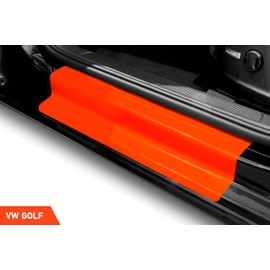 Luxshield Car Door Sill Protectors for VW Golf Estate 7 (VII) AU/BA I 2013-2020 - Paint Protection Film for Car Kick Plates Panel Covers Carbon