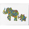 Half a Donkey The Colourful Elephant Family - Large Cotton