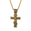 Oidea Eastern Orthodox Cross Necklace: Mens Womens Stainless Steel Retro