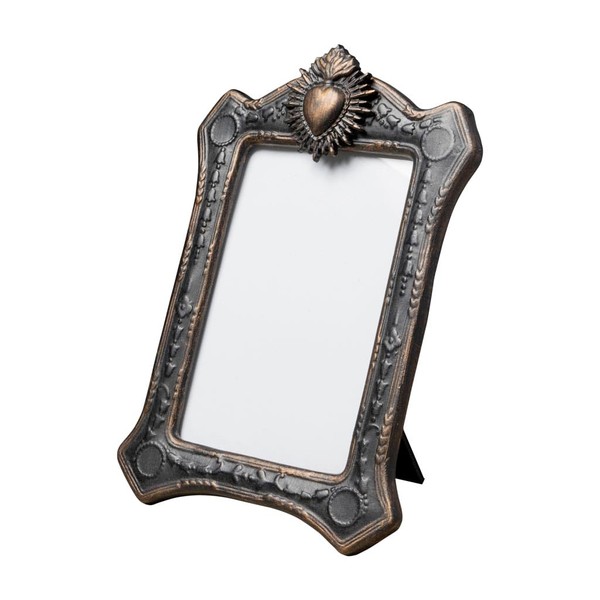 Générique Ex-voto black photo frame, in carved resin and glass,