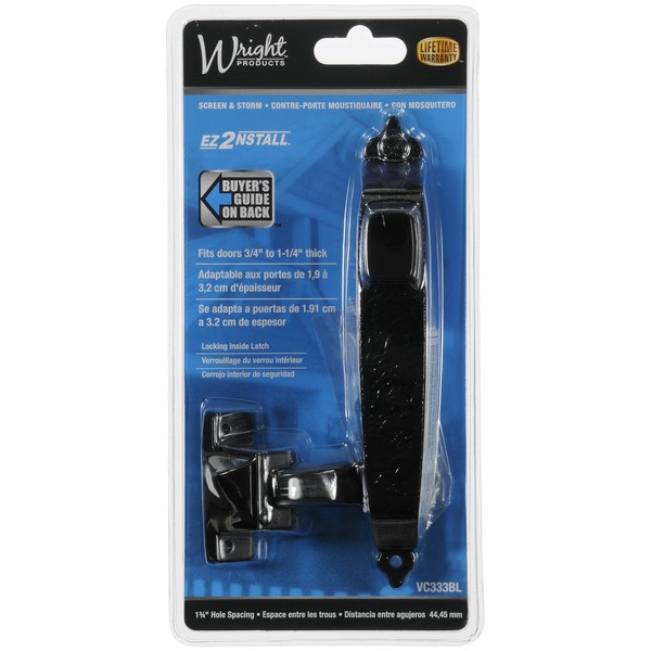 Wright Products VC333BL, Colonial Push Button Latch, Black