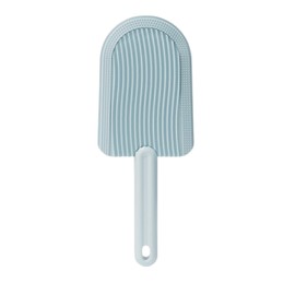 NAHANGPET Grooming Brush for Cats and Dogs, Pet Shampoo Bath Brush Soothing Massage Rubber Comb with Handle for Long Short Haired Dogs and Cats (Blue)