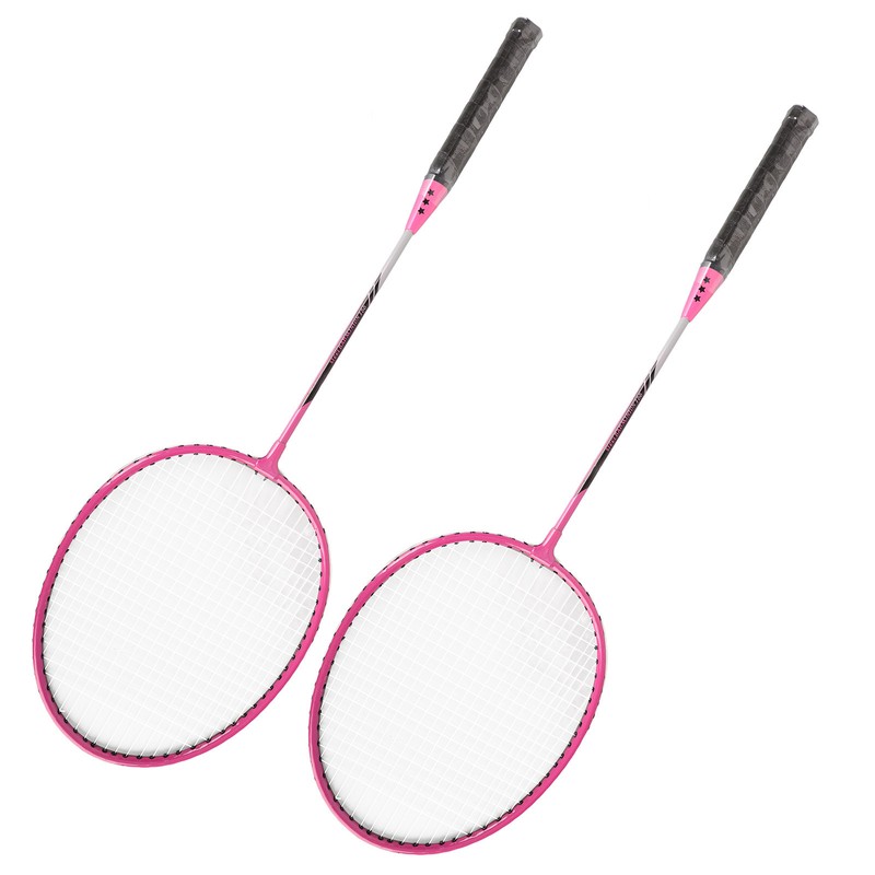 Badminton Rackets Iron Alloy Lightweight Badminton Racquets with 3 Balls
