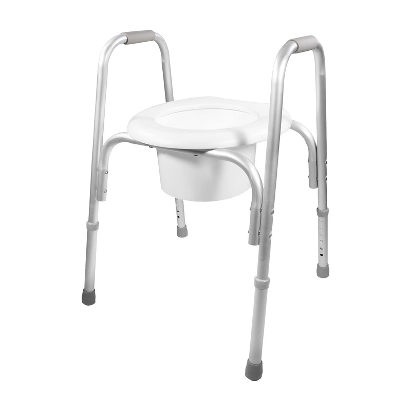 PCP Raised Toilet Seat and Safety Frame, Pre-Assembled Tool Free,