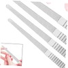 Baluue 6pcs Stainless Steel Double-sided Nail Files for Manicure and