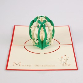 Xmas Theme 3D Pop Up Greeting Card for All Occasions Love Theme Folds Flat for Mailing - Christmas Theme- Posh Xmas Card (angel)