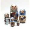 Unique Russian Nesting Dolls Country Girl Hand Carved Hand Painted