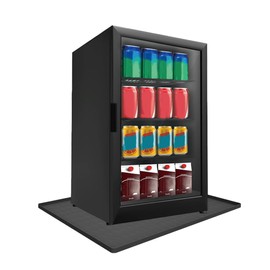 Mini Fridge Mat, 24" x 24" x 0.8'' Under Mini Refrigerator Silicone Mat with Raised Edge, Under Washing Machine Leak-Proof Drip Pan, Freezer Mat Protect From Water Spills