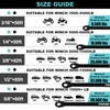 YUNFUER 3/8" x 92ft Synthetic Winch Rope Cable Kit, 26000LBS