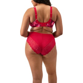 Elomi Women's Morgan Banded Comfort & Support. Three-Section Cup, Side Frame, Stretch Lace. Dd+ Bras, Berry Crush, 36H