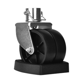 Rockane Dual 6'' Trailer Jack Swivel Caster Wheel Replacement with Rubber Wheel Chock，2000LBs Capacity with Pin for Boat Hitch Camper for Soft Ground Roll - Perfect Matching Jack Wheel Dock