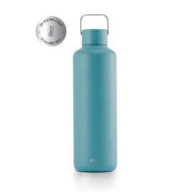 EQUA Timeless Insulated Water Bottle, Double Walled, Stainless Steel, Cold for 24 Hours or Hot for up to 12 Hours, BPA-Free, Leak-Proof, Durable, Multifunctional (Wave, 600 ml)