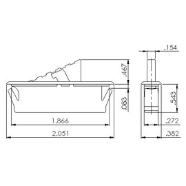 Set of 6 pcs White Window Sash Vent Stops 1714WHITE