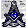 ProSticker 127V (One) Masonic Series Faith, Hope, Charity Freemason Compass