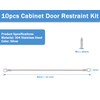 Bivethoi 10pcs Cabinet Door Restraint Kit, 30cm / 12 Inch