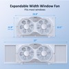 shinic Window Fan with Reversible Airflow Quiet, Twin 9" Blades,