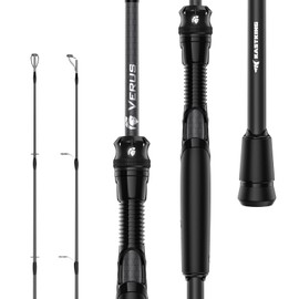 KastKing Verus Performance Spinning & Casting Fishing Rod with Extra Tip, Lightweight KastFlex IM6 Graphite, FazLite Rings Guides, EVA Grip, PTS Power Transition System, Spin, 6'6", M