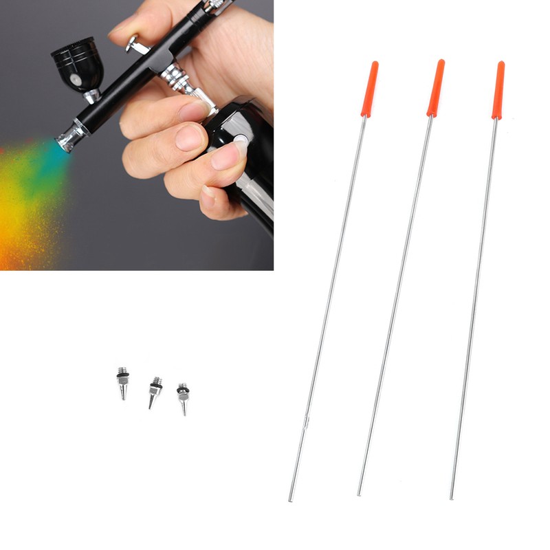 Airbrush Needles Replacement Parts with 0.2/0.3/0.5mm Nozzle for Airbrush Spray