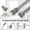 OSDUE Shower Hose, 2m Stainless Steel Universal Shower Pipe Anti-Kink,