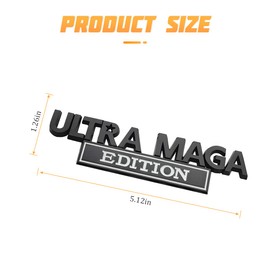 AICEL Ultra MAGA Edition Emblems, 3D Raised Full Metal Car Decals, Classic Personality Labels Car Badges with Strong Adhesive, Exterior Auto Body Decor Embossed Stickers for Car, Truck