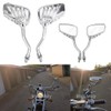 8mm 10mm Skeleton Skull Claw Motorcycle Mirrors Ghosts Hand Rearview