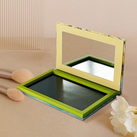 Pinelife Magnetic Makeup Palette DIY Empty Eyeshadow Lipstick Palette with Mirror 3D Finish Surface Paper Makeup Organizer (Desert Star)