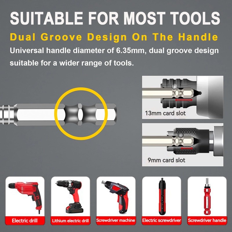 High Magnetic Screwdriver Drill Bit Set, 12Pcs Magfixer New K5