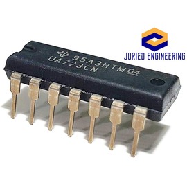 Juried Engineering UA723CN UA723 (Direct Replacement for LM723CN LM723) Adjustable Voltage Regulator IC 2-37V DIP-14 IC Breadboard-Friendly (1 Piece)