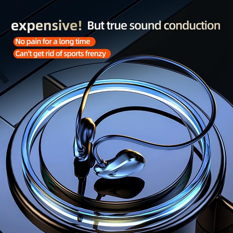 Fahgaer Wireless Bluetooth 5.3 Headphone with Mic Air Conduction Sports