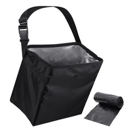 YSDYY 1 Car Trash Can, 1 Roll of 12 Garbage Bags, Car Trash Can, Foldable Trash Can, Car Trash Organiser, Car Trash Can