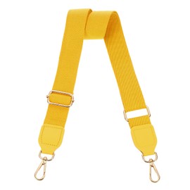 sourcing map Wide Shoulder Strap, 3.8cm Adjustable Purse Strap Replacement Crossbody Strap for Shoulder Bag Handbag, Ginger Yellow, Light Gold Square Mouth Buckle