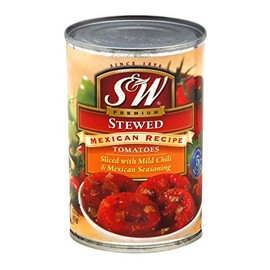 S&W, Mexican Style Stewed Tomatoes, 14.5oz Can (Pack of 6)