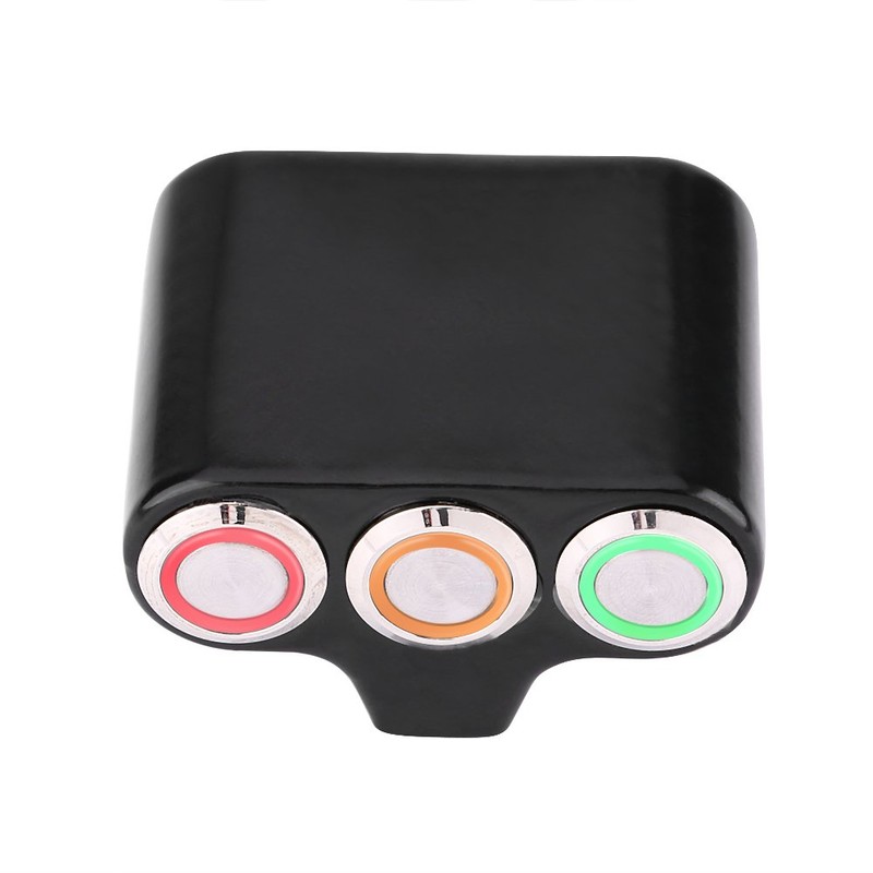 Qiilu Handlebar Switch 22 mm Motorcycle Handlebar Switch Headlight Hazard