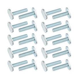 PATIKIL 1/4"-20 t Track Bolts, 20 Pack 1-1/4 Inch T-Slot Bolts Kayak Rail Bolt Accessories for Universal t Track Woodworking Jigs and Fixtures, Silver